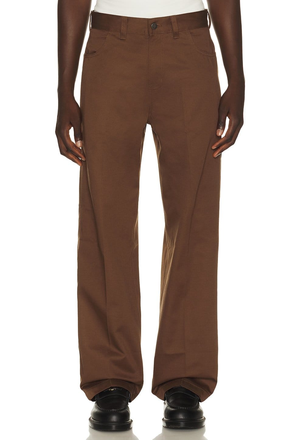 Revolve Timber Brown Twill Straight Pant