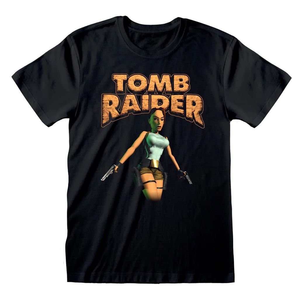 Tomb Raider Tomb Raider Men's Classic Tr1 Lara Croft T-Shirt in Black