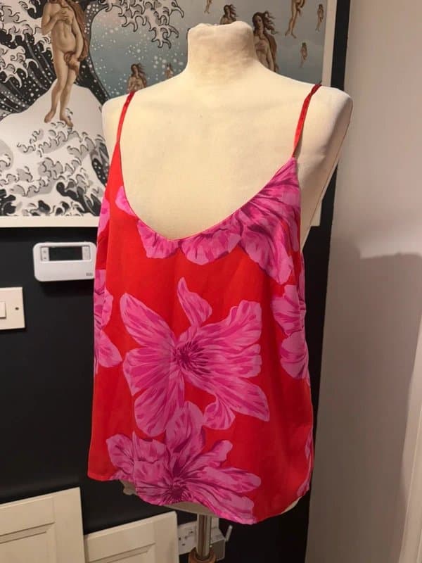 Never Fully Dressed Dancing leopard - never fully dressed pink red pattern cami top sz 12