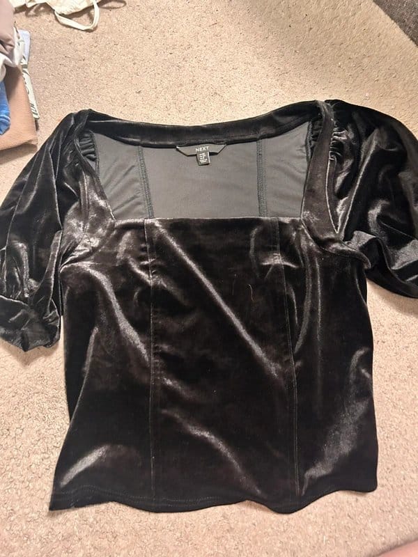 New Look black corset top - 1