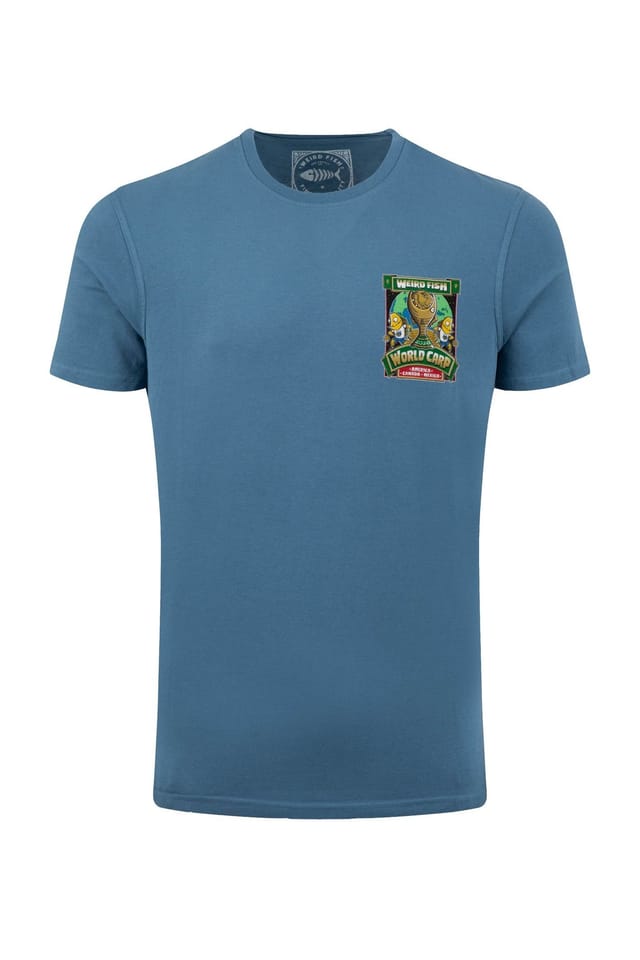 Weird Fish Weird Fish Men's The World Carp 26 Artist T-Shirt in Mid Blue - 2