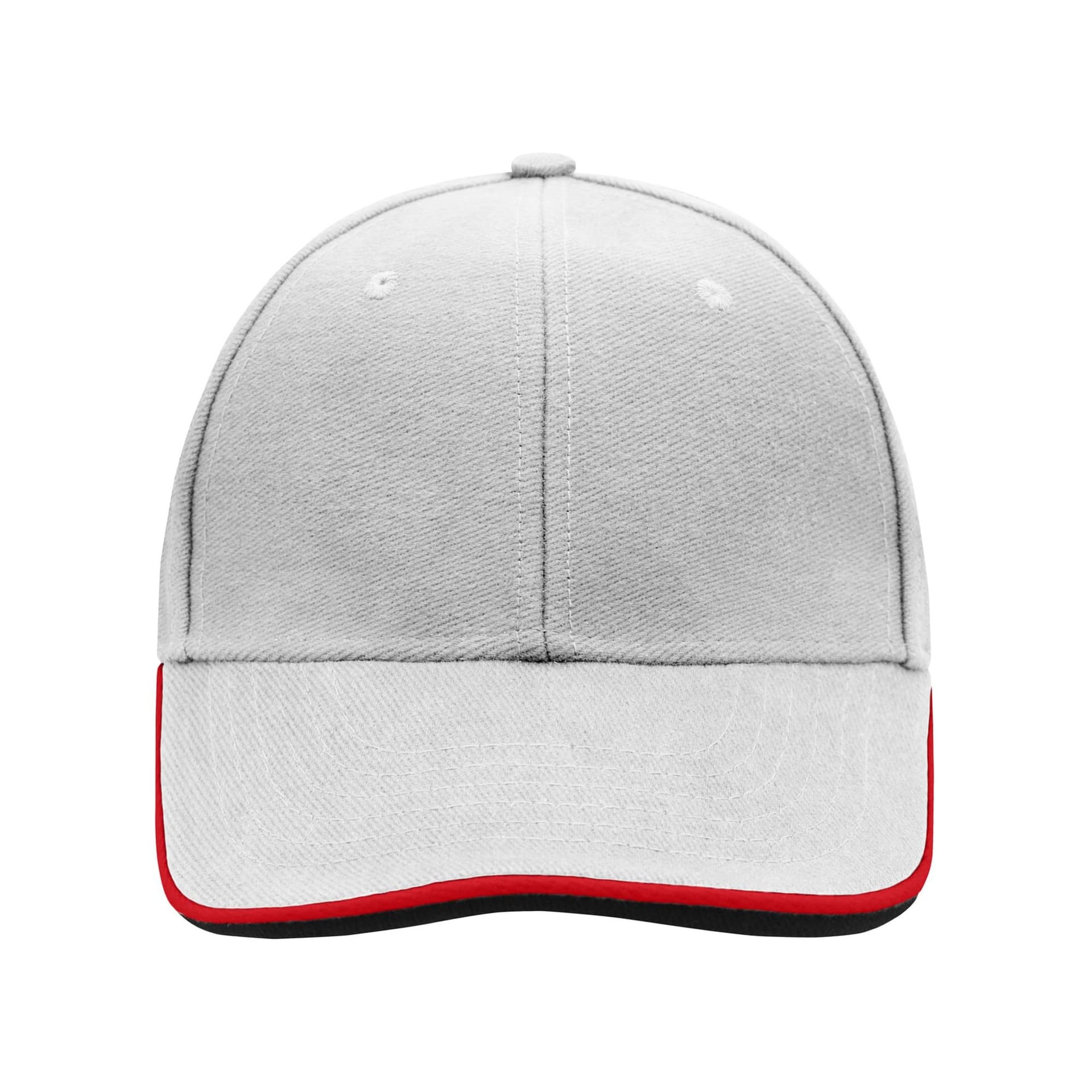 Myrtle Beach Myrtle Beach Men's 6 Panel Double Sandwich Peak Cap in Light Grey