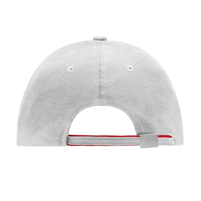 Myrtle Beach Myrtle Beach Men's 6 Panel Double Sandwich Peak Cap in Light Grey - 2