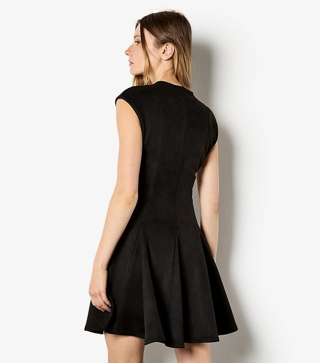 Apricot Women's Black Faux Suede Mini Dress Apricot New Look - 3