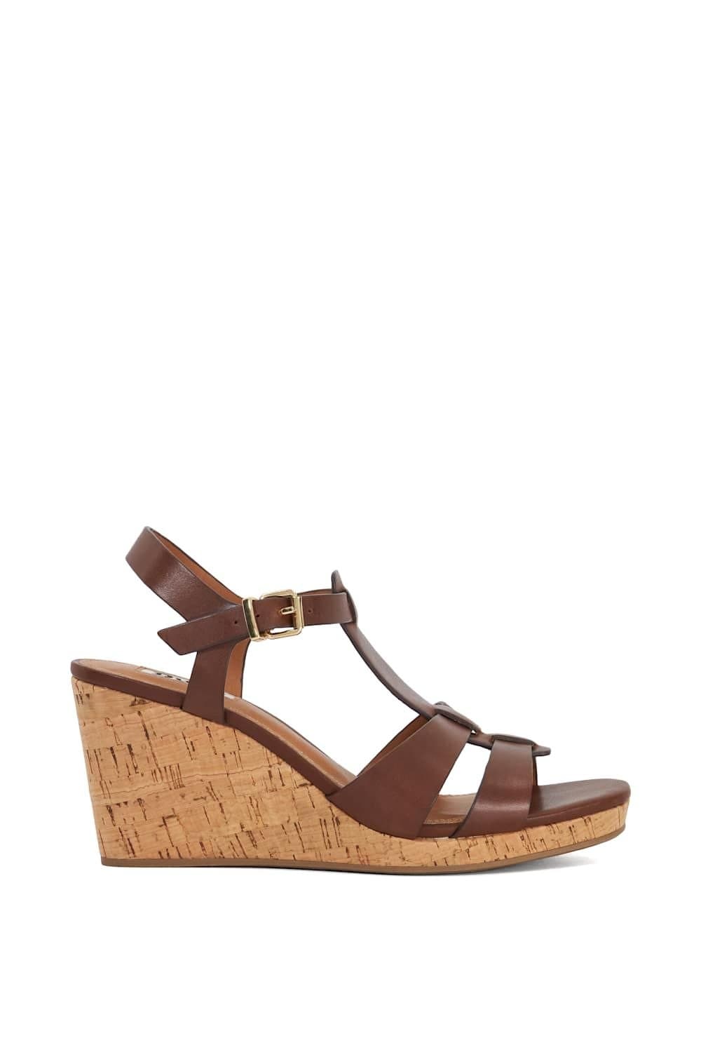 Dune London Dune London Women's 'Kastro' Leather Sandals in Brown