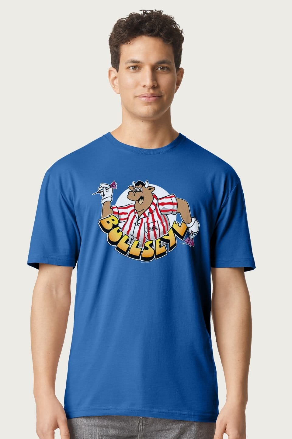Bullseye Bullseye Men's Bully With White Circle & Darts T-Shirt in Royal - 1