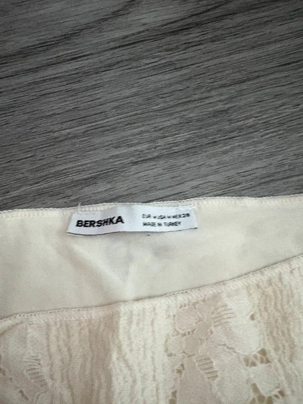 Bershka Cream Lace Midi Skirt