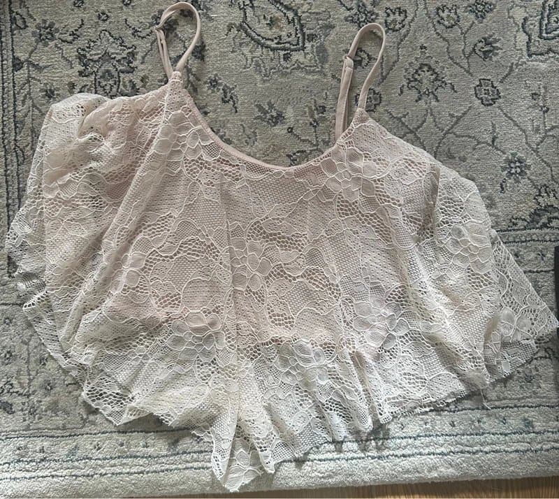 New Look White cropped camisole
