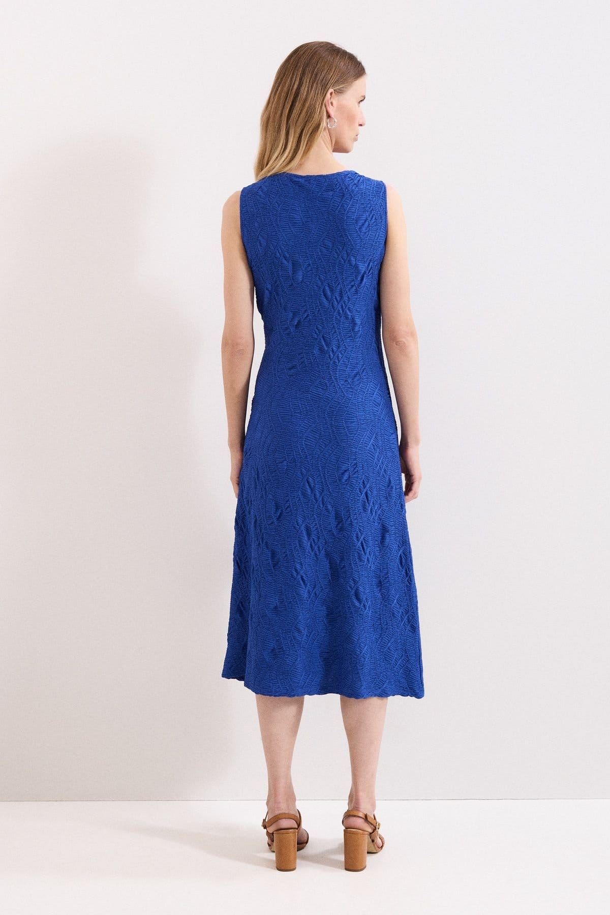 Phase Eight Phase Eight Women's Talia Textured Midi Dress in Cobalt - 4