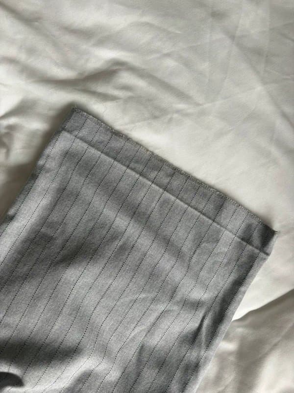 Bershka Bershka pinstripe grey high waist trouser