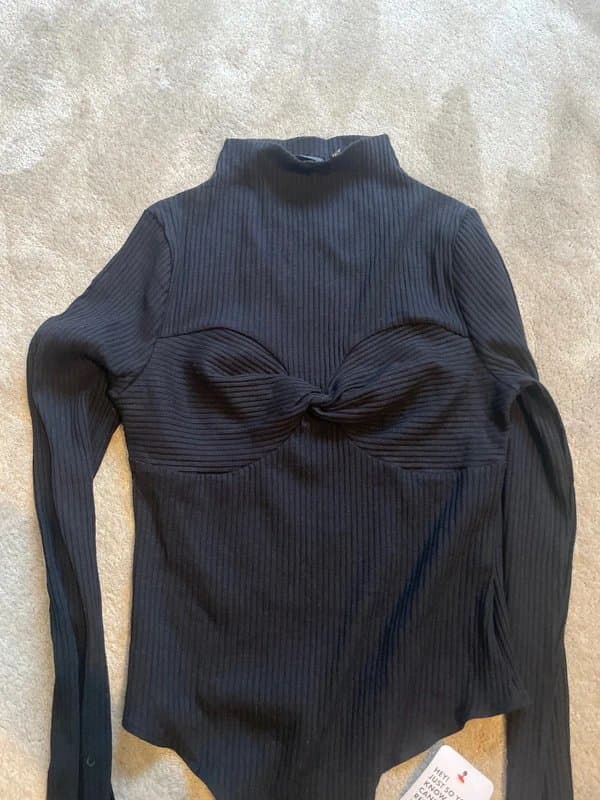 ASOS Design NEW! Black body suit with twist