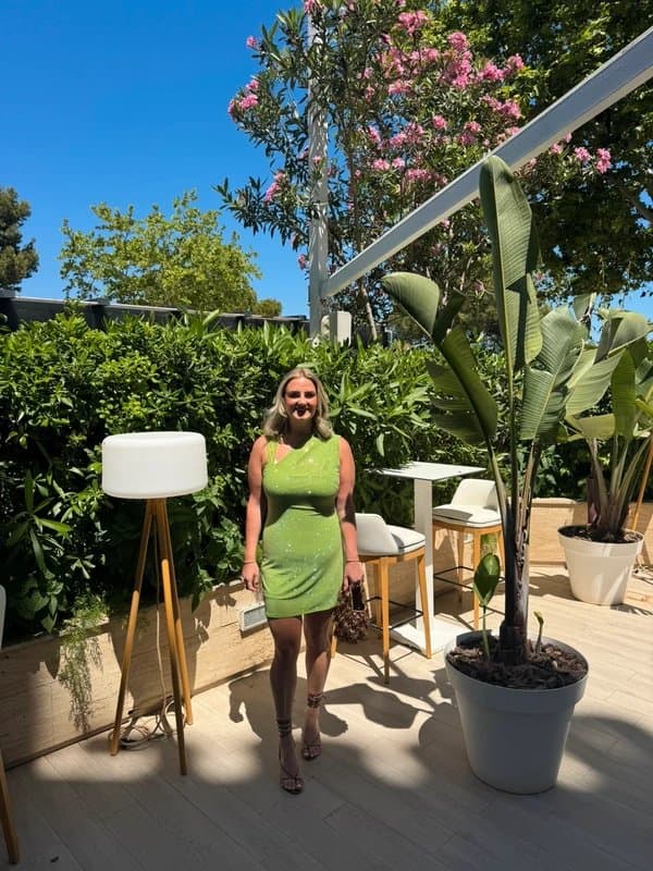 ASOS Design Green embellished dress