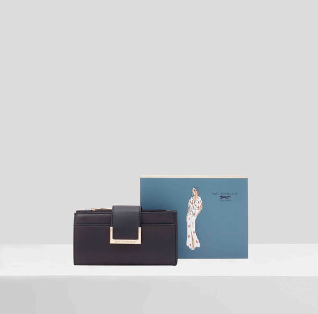 Paul Costelloe Paul Costelloe Women's Indigo Leather Purse in Black - 2
