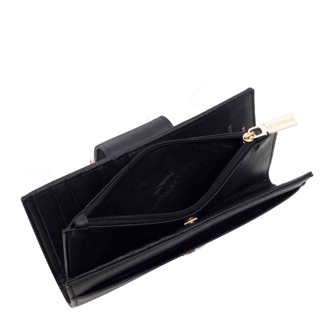 Paul Costelloe Paul Costelloe Women's Indigo Leather Purse in Black - 3