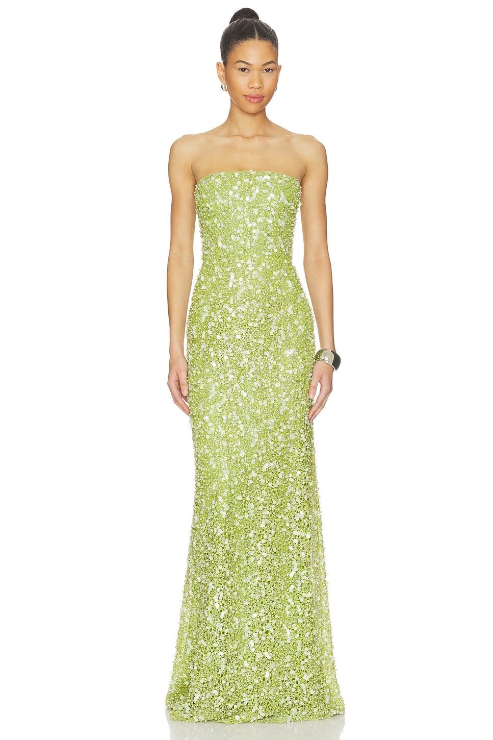 Revolve Green Emerald Beaded Dress