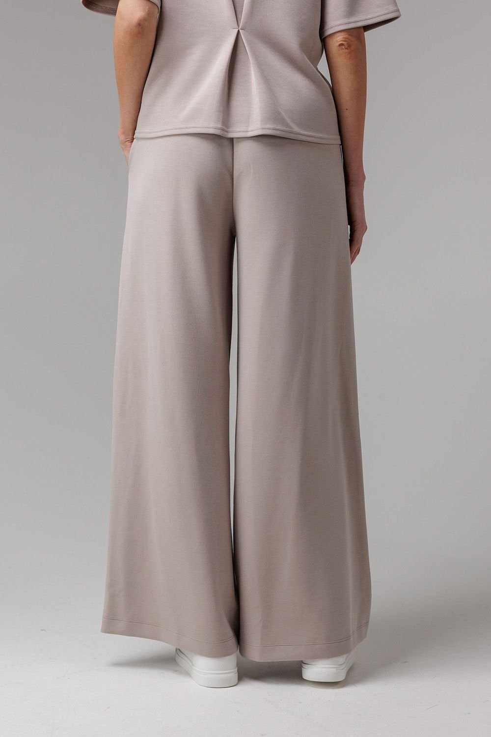 French Connection French Connection Women's Luxe Wide Leg Draped Trouser in Beige - 2