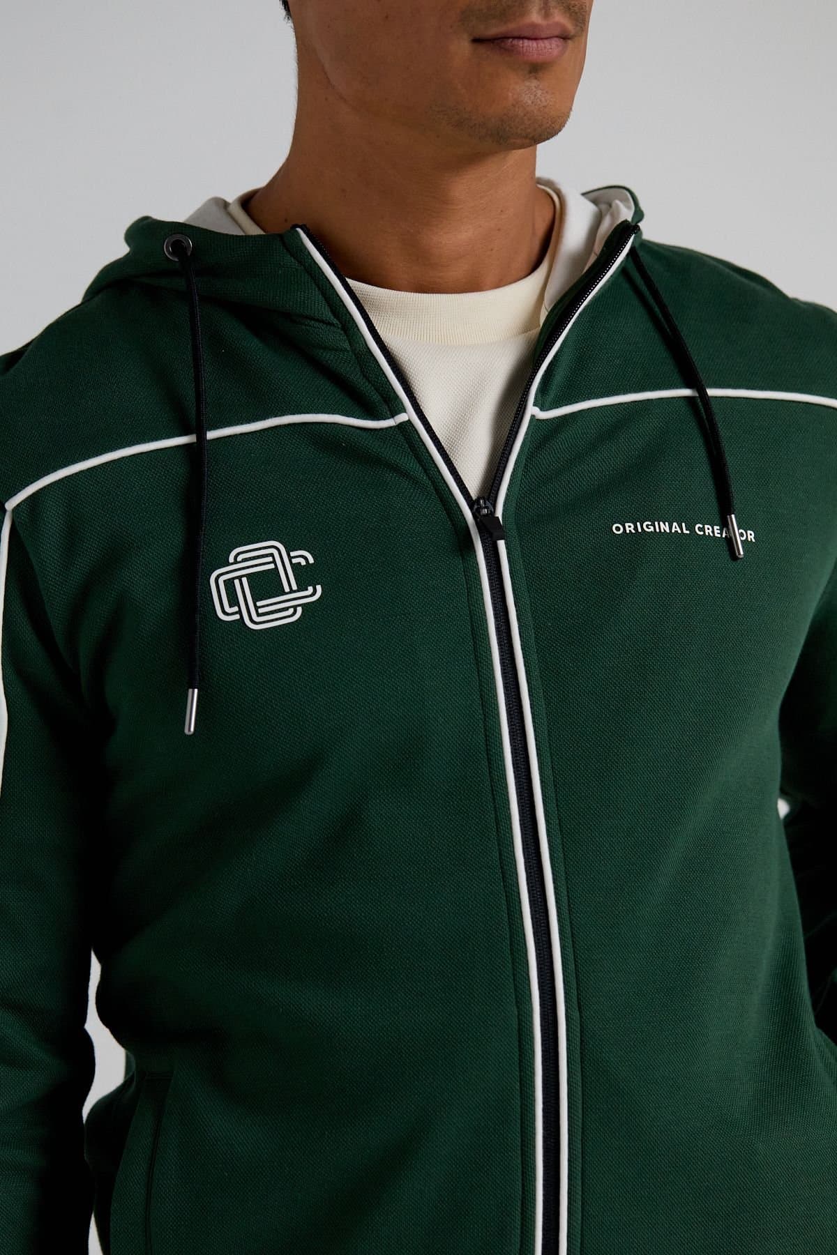 Original Creator Original Creator Men's Emblem Zip Hoodie - Pine Green
