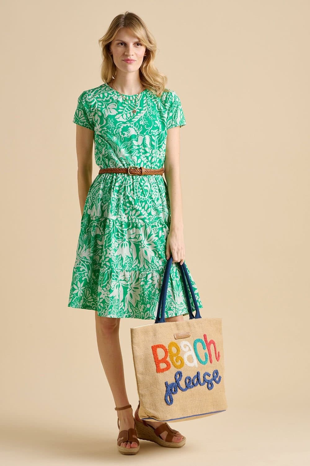 Brakeburn Brakeburn Women's Wildflower Knee Length Dress in Green