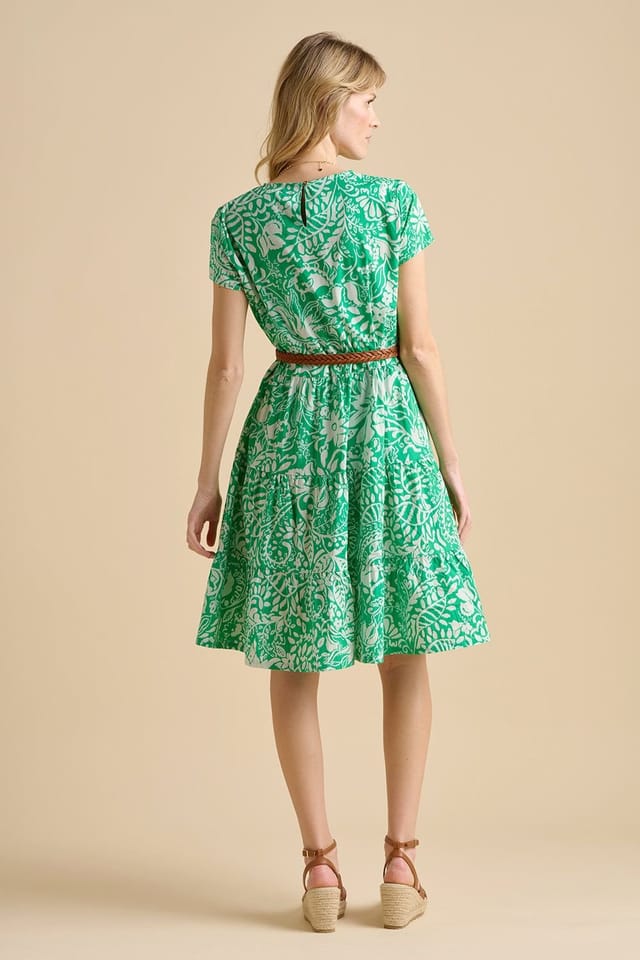 Brakeburn Brakeburn Women's Wildflower Knee Length Dress in Green - 2