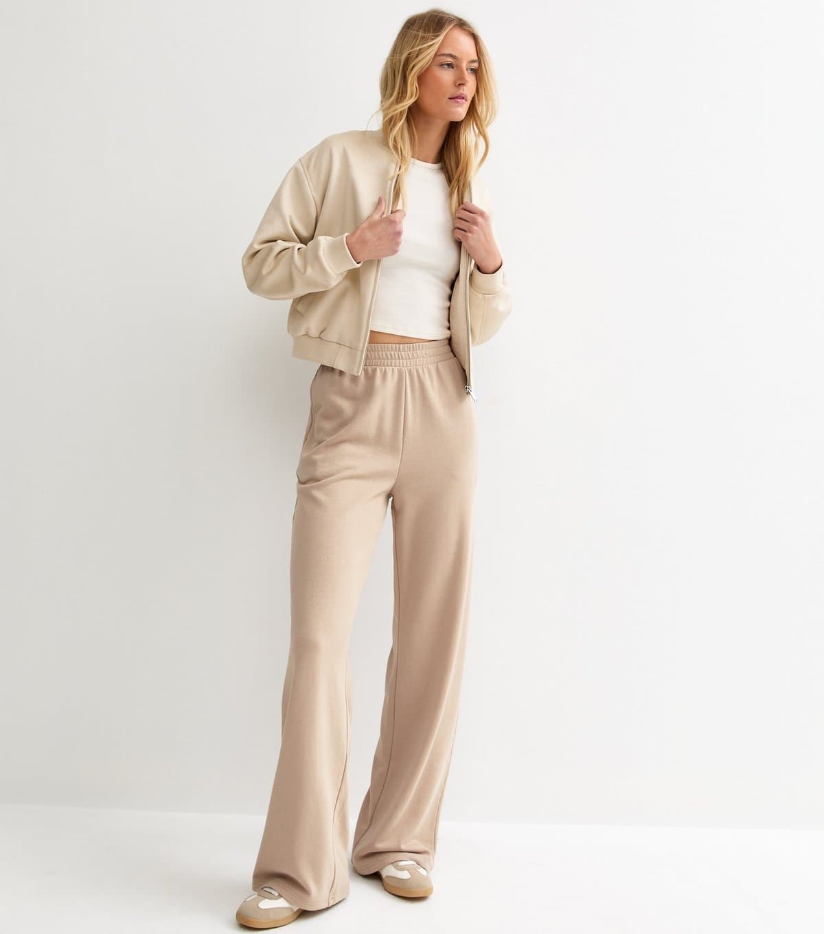 New Look Women's Tall Mink Wide Leg Joggers New Look