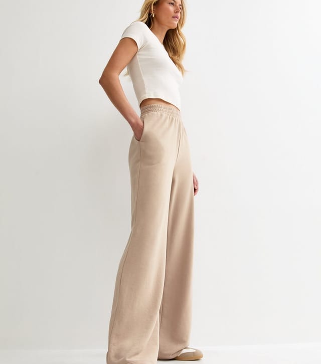 New Look Women's Tall Mink Wide Leg Joggers New Look - 2