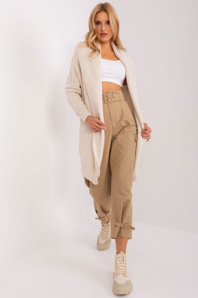 Love Lace Love Lace Women's Everyday Acrylic Long Sleeve Cardigan in Beige - 2