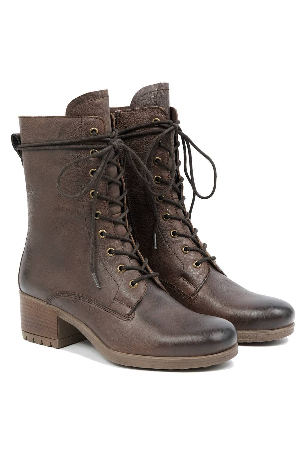 Celtic & Co Celtic & Co Women's BLOCK HEEL DERBY BOOT in Dark Brown - 4