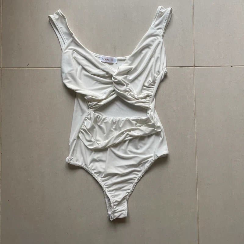 Femme Luxe Cream Femme Lux cutout bodysuit
