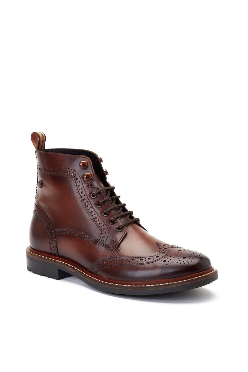 Base London Base London Men's Dealer Brogue Boot in Brown