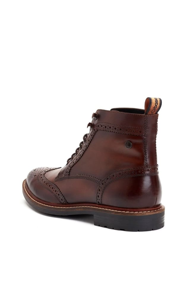 Base London Base London Men's Dealer Brogue Boot in Brown - 2