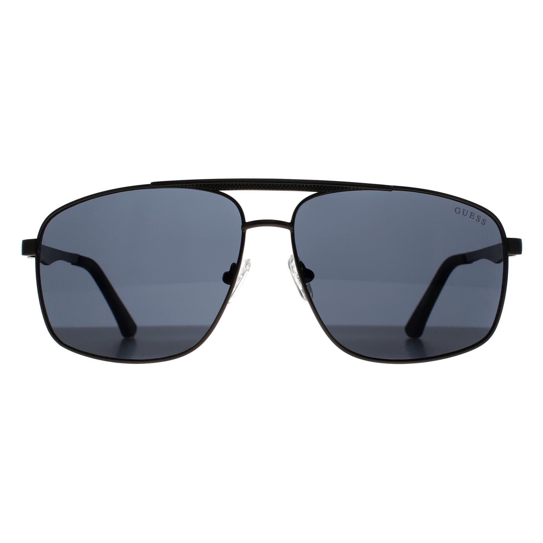 Guess Guess Men's Aviator Matte Gunmetal Smoke Grey GO00063