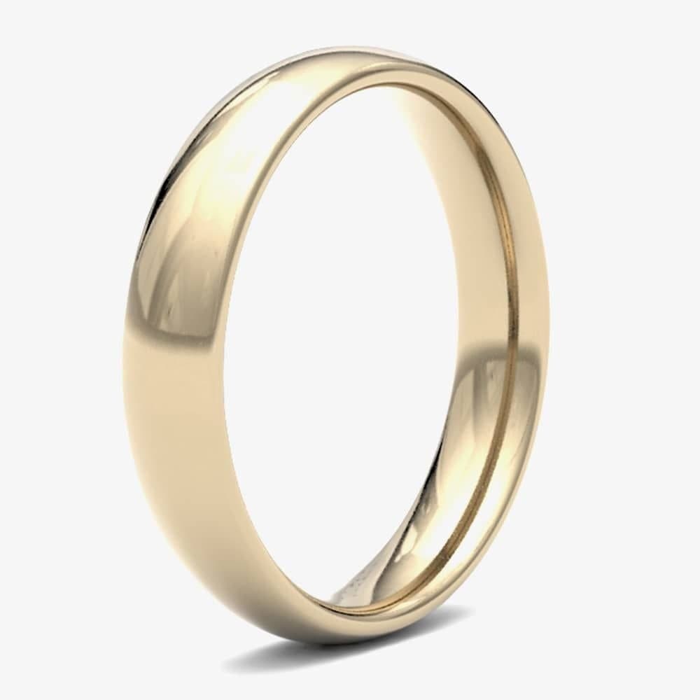 T.H.Baker T.H.Baker Men's 9ct Yellow Gold 4.0mm Medium Court Wedding Ring 4GMC-9Y