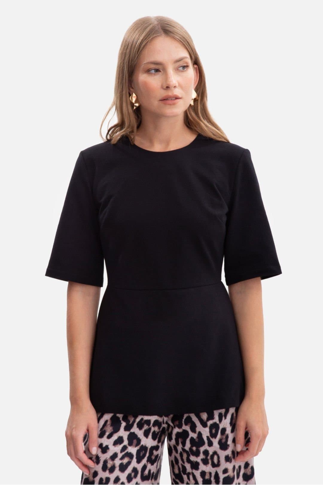 Love Lace Love Lace Black Smooth Sweatshirt Blouse