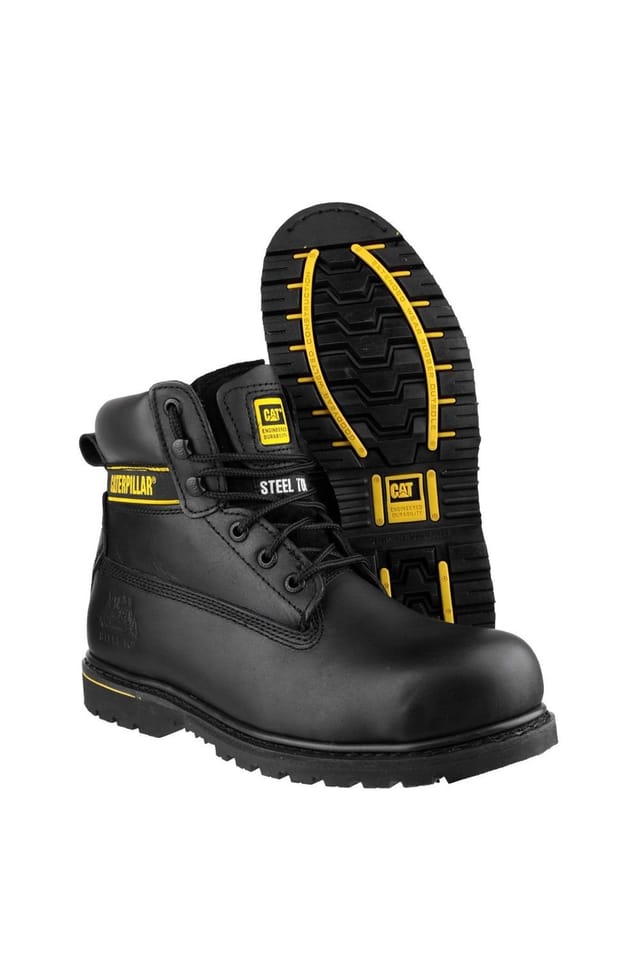 Caterpillar Caterpillar Men's 'Holton' Leather Safety Boots in Black - 3