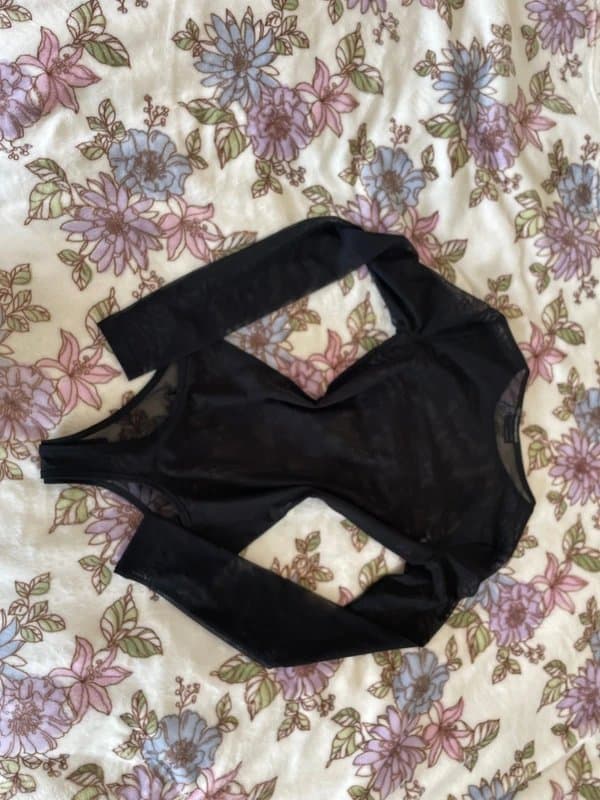 ASOS Shear black asos bodysuit
