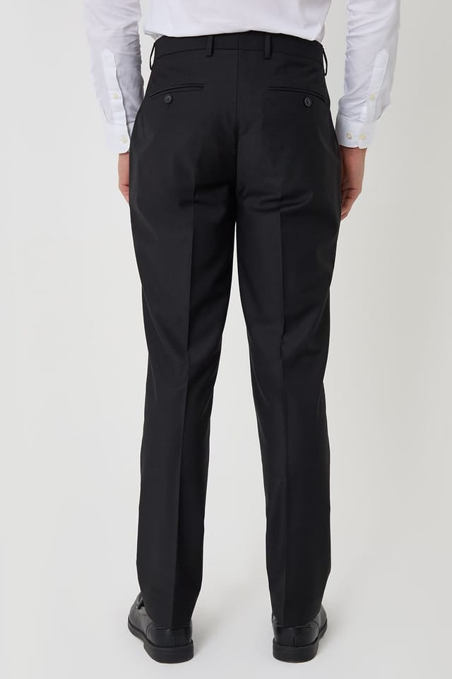 Threadbare Threadbare Men's Slim Fit Suit Trousers in Black - 2