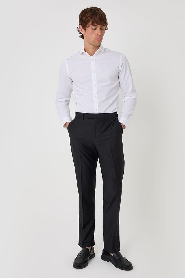 Threadbare Threadbare Men's Slim Fit Suit Trousers in Black - 3