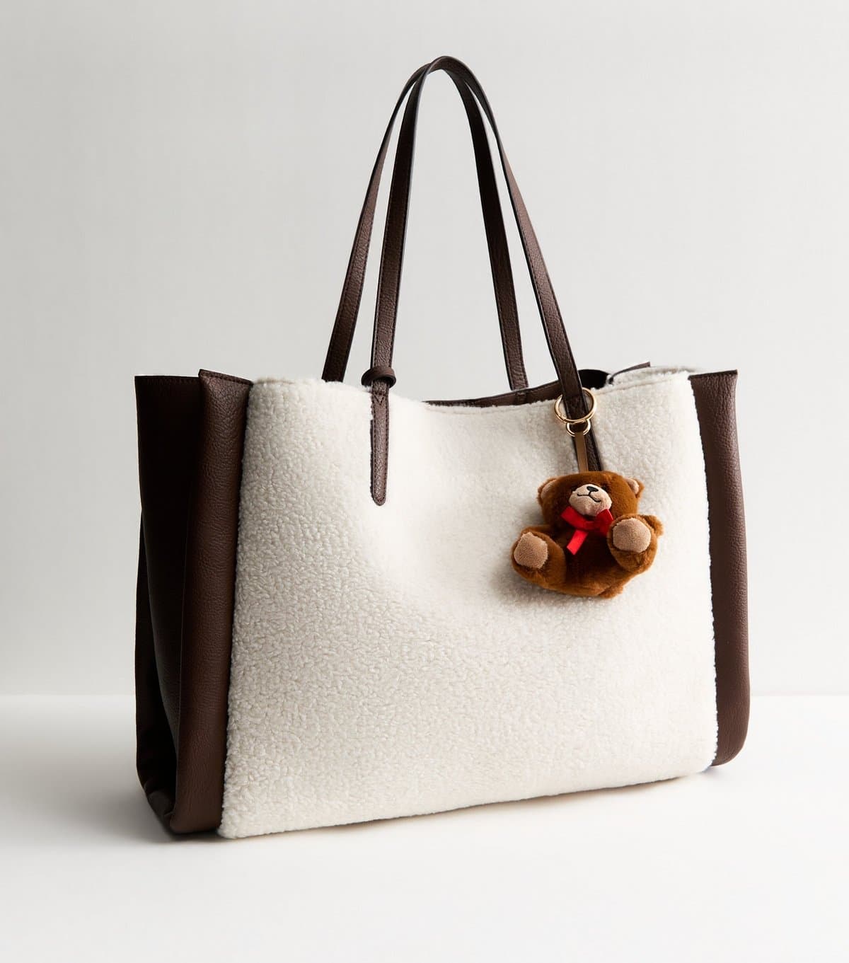 New Look Brown Teddy Bear Plush Bag Charm New Look