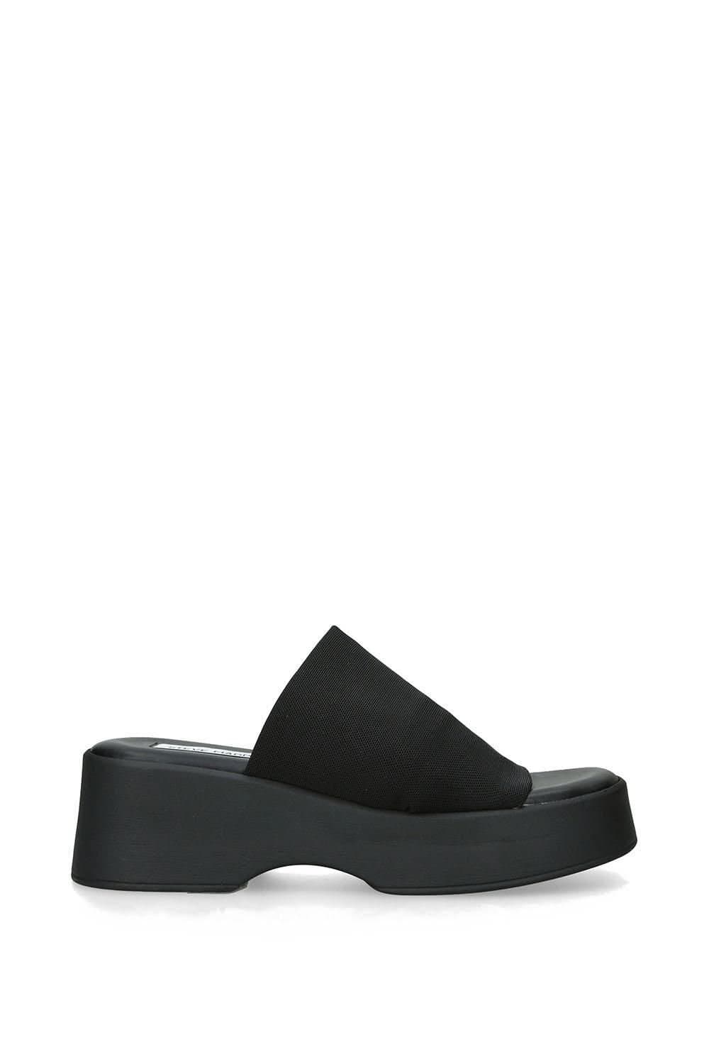 Steve Madden STEVE MADDEN Women's 'Slinky Black' Fabric Sandals in Black