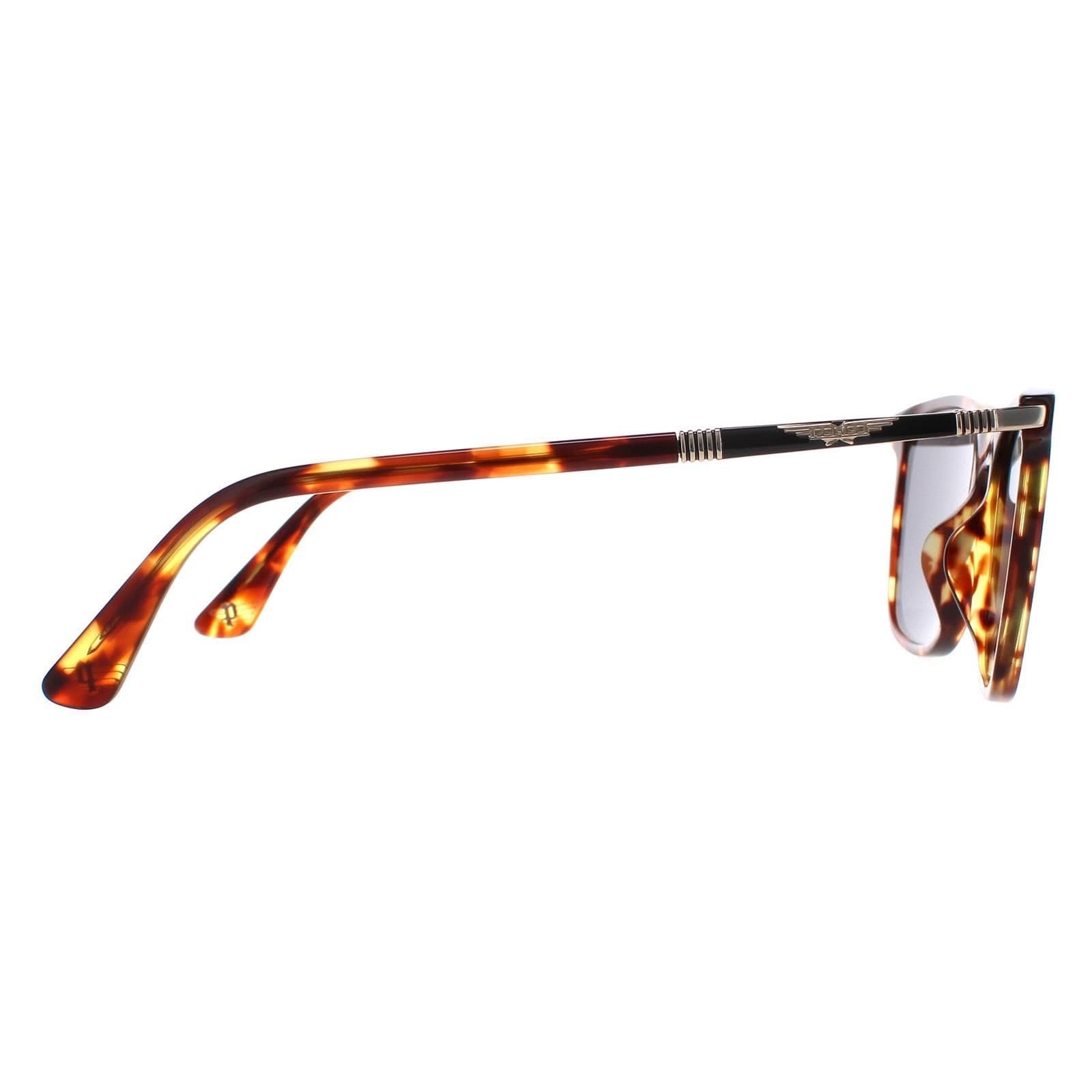Police Police Men's Rectangle Medium Shiny Havana Grey Green SPLD45 Origins 46 Sunglasses in Brown - 4