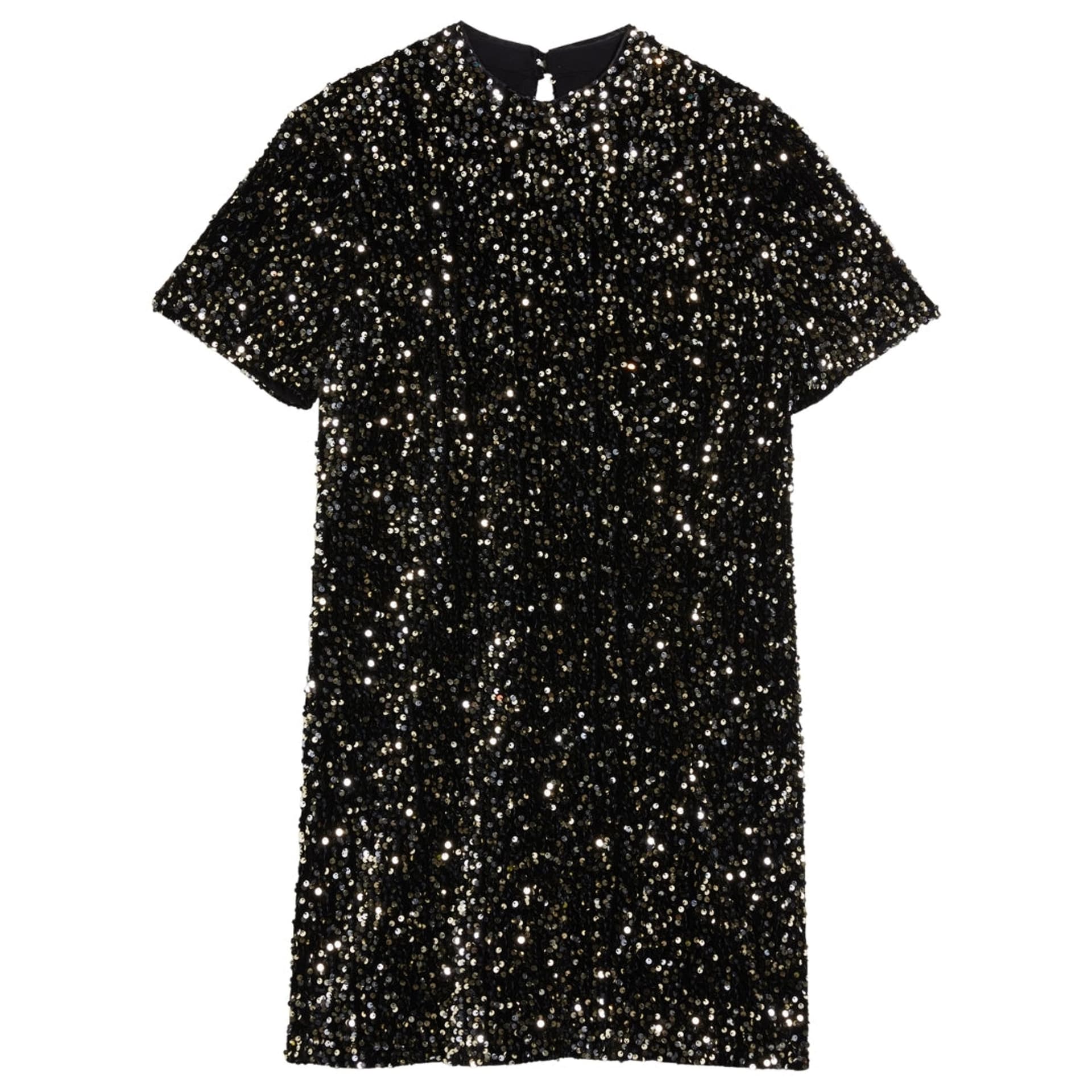 Ted Baker Ted Baker Women's Audriyy Short Sleeve Crew Neck Regular Fit Mini Dress in Black