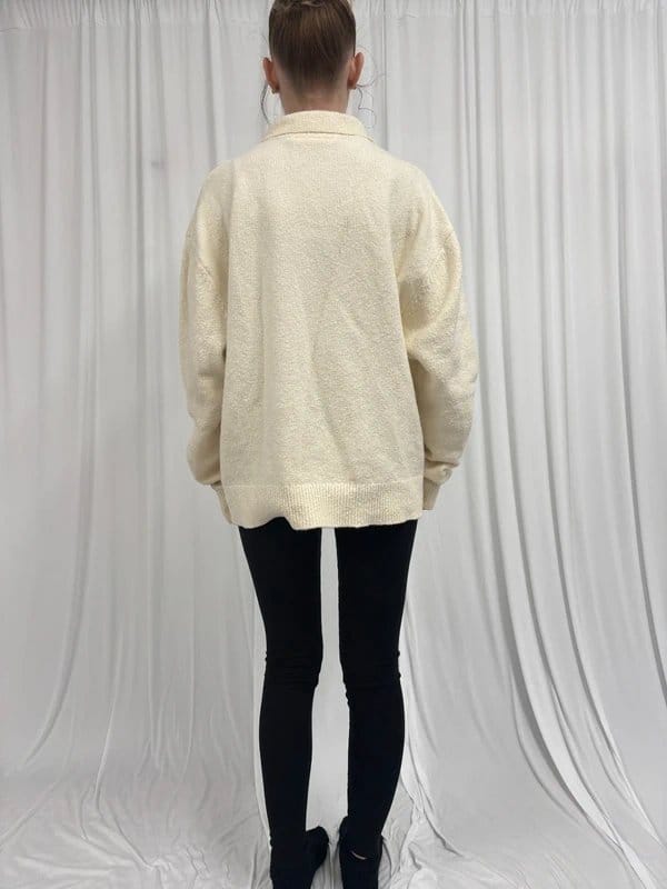 Axel Arigato Scribble Polo Sweater Off-White Size Medium
