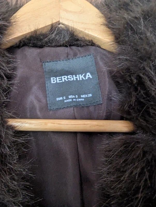 Bershka Bershka brown fur coat