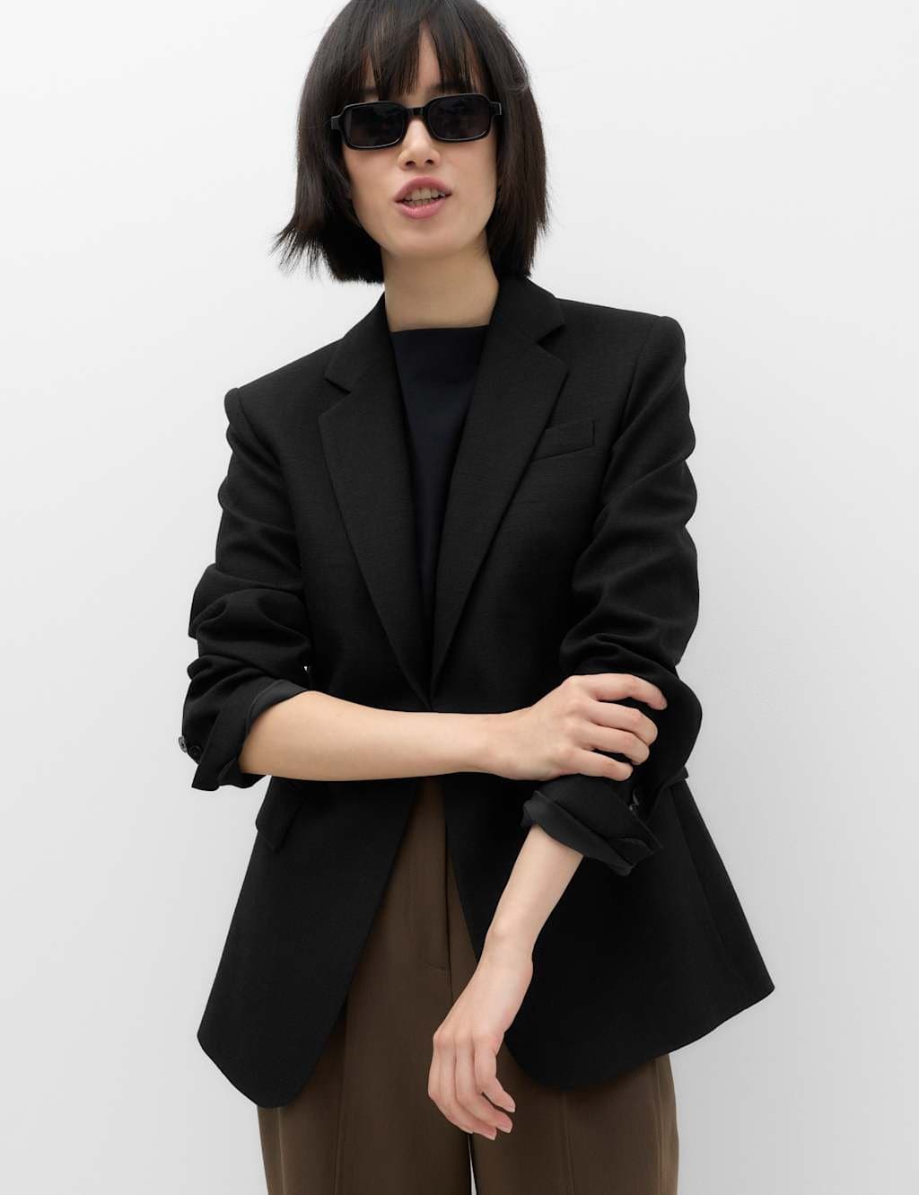 Marks & Spencer M&S Ultimate Tailored Single Breasted Blazer Black