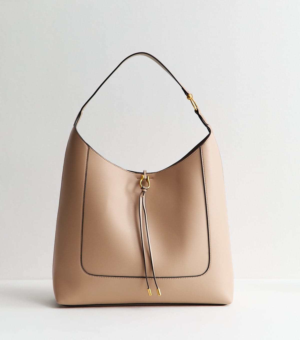 New Look Mink Faux Leather Tassel Hobo Tote Bag Vegan New Look