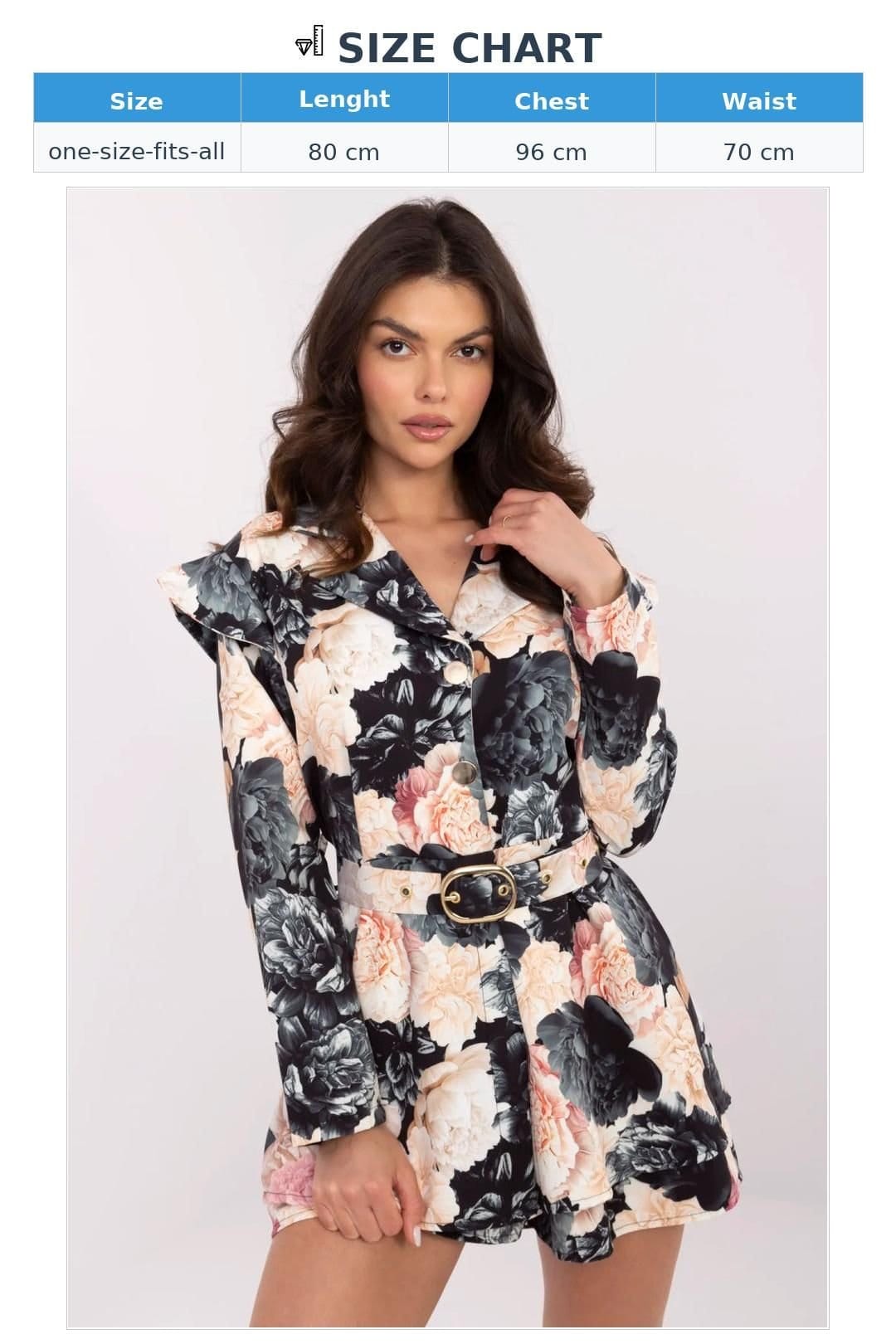 Love Lace Love Lace Women's Floral Ruffle Sleeve Waist Belt Mini Jumpsuit - 4