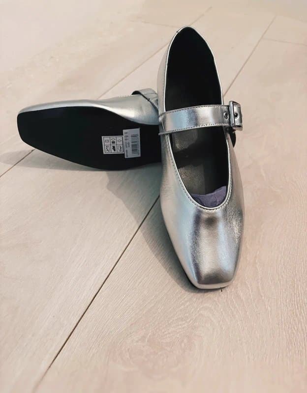 ASOS Leather ballet pumps with buckle