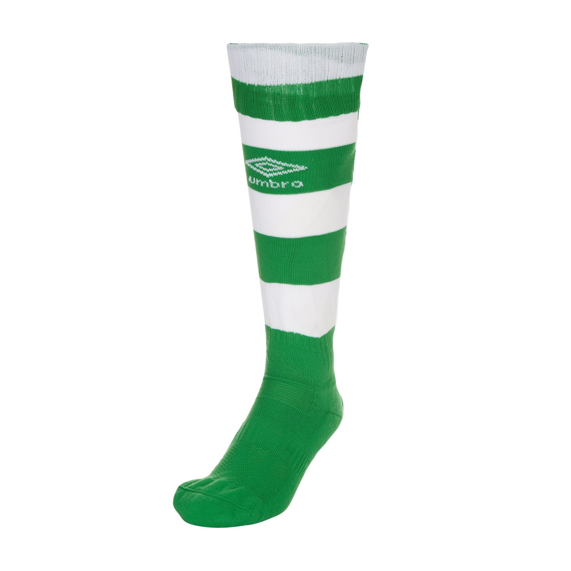 Umbro Umbro Men's Hooped Sock Leg in Green - 2