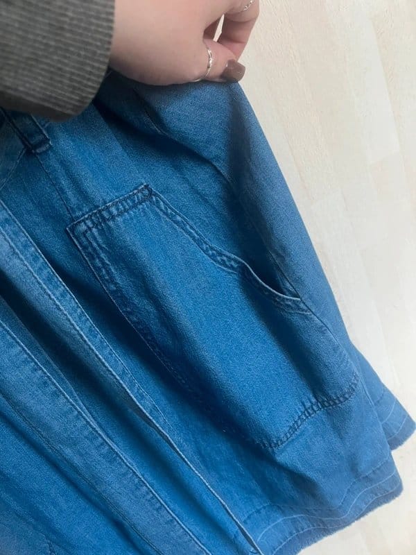 TU Woman Blue Denim Look Strap Dress UK 14