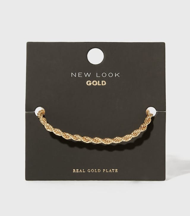 New Look 18ct Gold Plated Twist Toggle Bracelet New Look - 3
